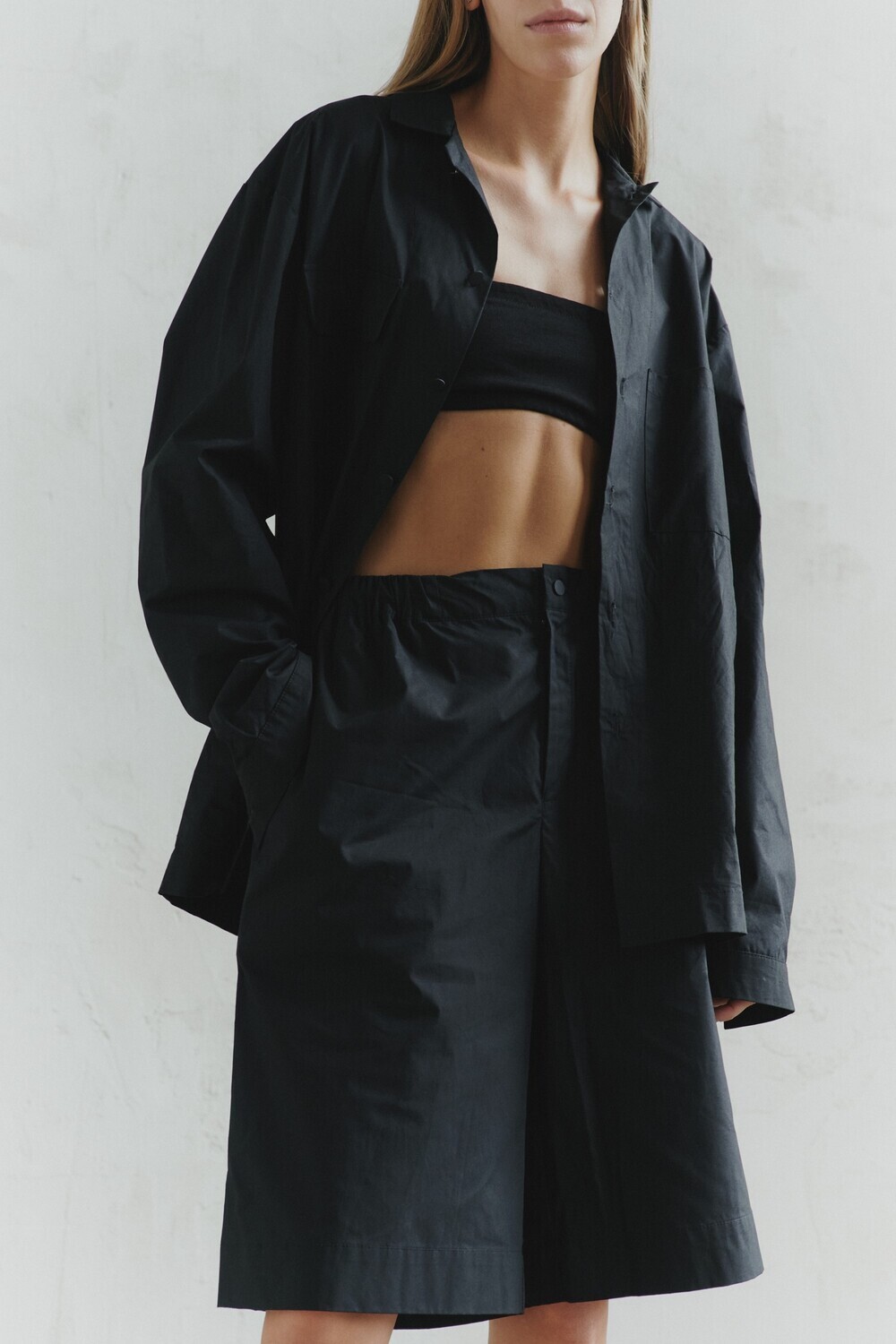 Unisex black shorts